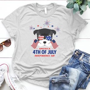 American 4th Of July Independence Day American Anniersary Schnauzer Image, Dog Image, American Flag, Independence Day, American 4th Of July