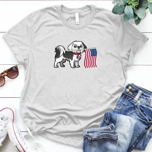 American Shih Tzu Shih Tzu Image Shih Tzu With America Flag, Shih Tzu In America Day, Little Shih Tzu