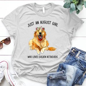 An August Girl Who Loves Golden Retrievers Best Personalized D Gift For Animal Cute Dog Image, Dog Quotes, Cute Dog Images