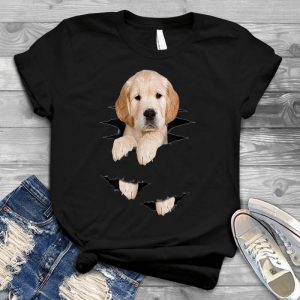 Baby Golden Retriver In Pocket Golden Dog Lover Gifts Golden Retriever Pocket Dog, Funny Dog, Golden Dog Lover Gifts, Golden Retriever Mom, Dad Gift