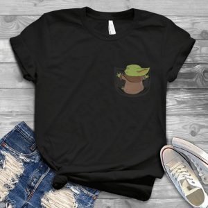 Baby Yoda Hugging Your Pocket Shirt - Yoda In Pocket Star War Movies Handmade Shirt