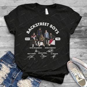 Backstreet Boys Since 1993 All Members Signature Handmade Shirt_020