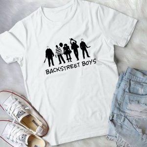 Backstreet Boys Thrillers In Horror Movies Tee- World Tour Of Villains Squad It Michael Myerrs Jason Voorrhees Halloween Handmade Shirt