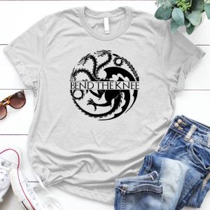 Bend The Knee Logo King Or Qeen Dragon Knee, Funny Graphic