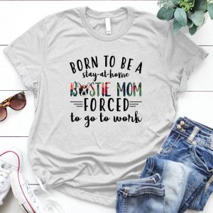 Born To Be A Bostie Mom Forced To Work Cute Dog Gift Personalized For Dog Lover, Dog Quote, Bostie, Cute Dog