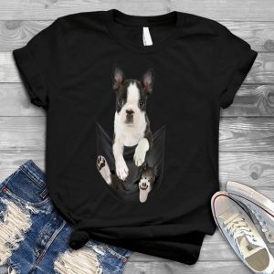 Boston Terrier In Pocket Cute Dog Shirts For Everyone Boston Terrier Mom, Boston Terrier Gifts, Cute Boston Terrier, Dog Lover Gift, Funny Dog
