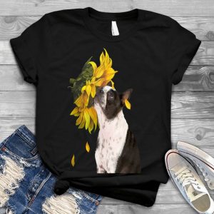 Boston Terrier Sunflower Cute Dog Image Boston Terrier, Sunflower, My Sunshine Sunflower, Sunshine Sunflower Boston, Dog Image