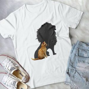 Cat With Lion Shadow On The Wall Cat Lover Wild Animals Be Your Self 2 Handmade Shirt