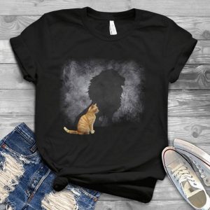 Cat With Lion Shadow On The Wall Cat Lover Wild Animals Be Your Self Handmade Shirt