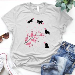 Cavaliers And Sakura - Cherry Blossom Dog Lover Pet, Animal, Puppy, Dog Meme, Funny Dog, Cute Dog, Personalized Quote, Cartoon Dog Graphic