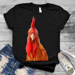 Chicken Face Look Straight Funny Graphic Coffee, Chicken, Pet, Animal, Rose Flower