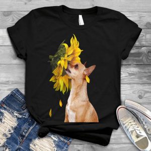Chihuahua And Sunflower Dog Lover Pet, Dog Love, Animal, Puppy, Dog Meme, Funny Dog, Cute Dog, Personalized Quote, Cartoon Dog Graphic