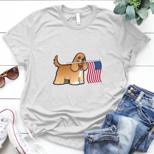 Cocker Spaniel And America Flag Gifts For Dog Lovers American Flag, Cocker Spaniel Flag, Funny Proud Cocker Spaniel