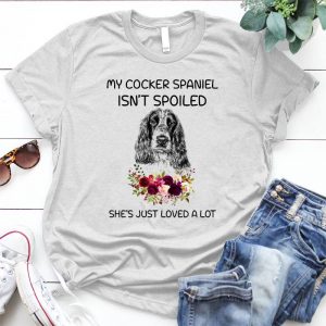 Cocker Spaniel Loves A Lot Flowers Gift For Girl Best Friend, English Cocker Spaniel Mom, Gift Ideas