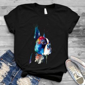 Colorful Boston Terrier Painting Great Dog Painting Colorful Boston Terrier, Dog Painting, Beautiful Dog Painting, Dog Art