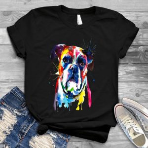 Colorful Boxer Painting Great Dog Painting Colorful Boxer, Dog Painting, Beautiful Dog Painting, Dog Art