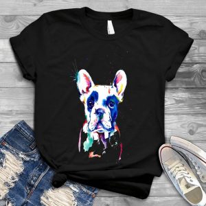 Colorful Bulldog Painting Great Dog Painting Colorful Bulldog, Dog Painting, Beautiful Dog Painting, Dog Art Handmade Shirt