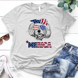 Cool America Style Maltese Dog Gift For Women Cute Usa Gift, July 4th Shirt, Memorial Veterans Day,fourth Of July, 4th Of July, America