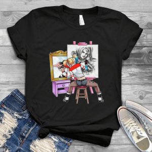 Crazy Harlley Quinns Paint Herself Tee – Cute Harlley Quinn Birth Of Prey Handmade Shirt