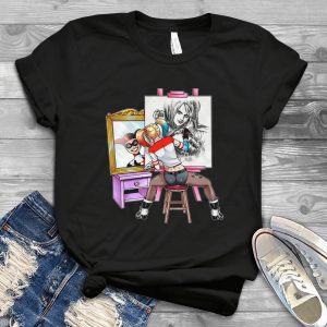 Crazy Harlley Quinns Paint Herself Tee – Cute Harlley Quinn Birth Of Prey Handmade Shirt_034_041