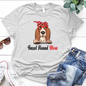 Cute Basset Hound Mom Best Gift For Dog Lover Dog Quote, Dog Image, Family Quote, Family Relationship, Best Gift For Family Members, Father And Daughter Bond