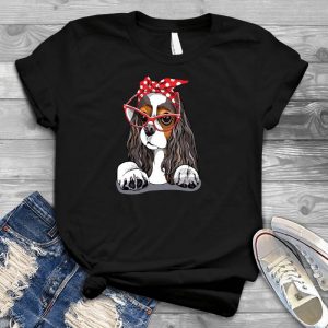 Cute Cavalie Wearing Glasses And Red Bow Tie Dog Lover Pet, Animal, Puppy, Dog Meme, Funny Dog, Cute Dog, Personalized Quote, Cartoon Dog Graphic