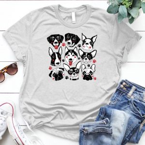Cute Dog And Rose Flowers Dog Lover Pet, Dog Love, Animal, Puppy, Dog Meme, Funny Dog, Cute Dog, Personalized Quote, Cartoon Dog Graphic