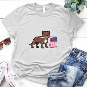 Cute Staffy With Us Flag Gift For Dog Lover Us Flag, Staffy With Us Flag, Cute Staffy, Small Dog, Cute Dog, Funny Dog Pet Funny
