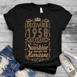 December 1958 Sunshine And Hurricane Gift For Strong People Best Gift For Birthday, Birthday Present, Gift For Strong People