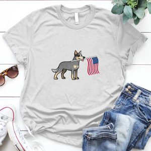 Dog And American Flag Cattle, Pet, Animal, Puppy, Dog Meme, Funny Dog, Cute Dog