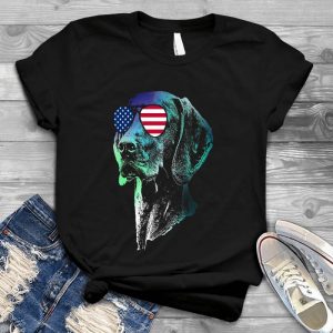 Dog Wears Us Flag Glasses Flag Glasses Funny Golden Us Flag Glasses, Dog Art, American Flag Glasses, Dog Wears Us Flag Glasses, Wearing American Flag Glasses