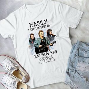 Easily Distracted By Joon Bon Joovi Tee – Bonn Joovi Singer Classic Style Handmade Shirt