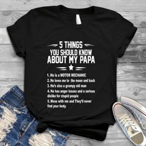 Father Quote - Things Should Know Abou Papa Father Quote, Beautiful Gift From Daughter, Daddy's Gift Father Quote Things Should Know, Things Should Know About Papas