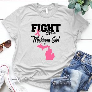 Fight Like A Michigan Girl Cool Present For Michigan People Michigan Floral Print, Home State , Michigan Gift, Michigan Native