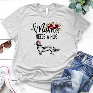 Floral Dachshund Mama Hug Dachshund Lover, Dachshund Gift Doxie Dad Shirt, Doxie Mama, Dachshund Gift, Daschund Love, Funny Doxie Gifts, Cute Dog , Dog Owner Dachshund