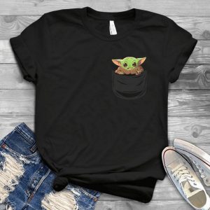 For Baby Yoda Shirt - For Baby Yodas Pocket T Shirt - Cute Baby In Star Warrs T Shirt