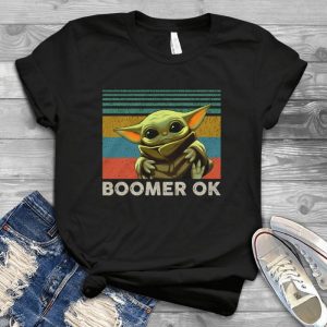 For Boomer ok baby yoda vintage style- for starr warrs rise of skywalkerrs - funny gift idea