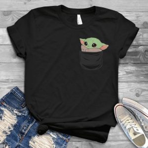 For Cute Baby Yoda Shirt - Star Warrs Pocket Yoda Baby Best Tshirt – Birthday Gift For Men Women Kids – Handmade Shirt