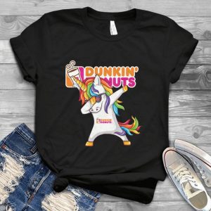For Dunkiin Donuuts Dabbing Unicorn Funny Shirt – Cute Colorful Unicorn Fast Food Handmade Shirt