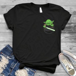 For Pocket Baby Yoda Shirt - For Yoda Baby In Starr Warrs Handmade Shirt – Light Saberr Jedii Funny Tee