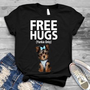 Free Hugs Love Yorkie Pet, Dog Love, Animal, Puppy, Dog Meme, Funny Dog, Cute Dog, Personalized Quote, Cartoon Dog Graphic