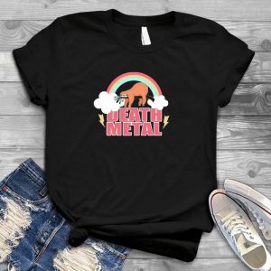 Funny Death Metal, Sloth Image Eventail En Métal Rigolo Impression Encadrée Funny Death Metal, Gift For Lazy People,