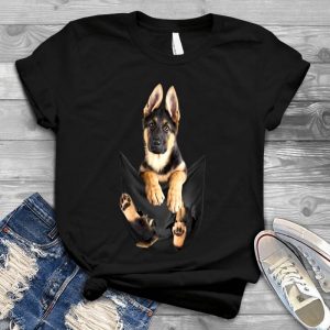 German Shepherd In Pocket Dog Lover Pet, Dog Love, Animal, Puppy, Dog Meme, Funny Dog, Cute Dog, Personalized Quote, Cartoon Dog