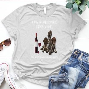 German Shorthaired Pointer Puppies And Wine Funny Gift For Dog Lovers German Shorthaired Pointer Gifts For Men, German Shorthair Pointer Gifts, German Shorthaired Pointer Dad