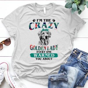 Golden Retriver I'm A Crazy Golden Lady Gift For Dog Owner Dog Lover Gift, Gift For Her, Golden Retriever Gift, Funny, Dog Gift
