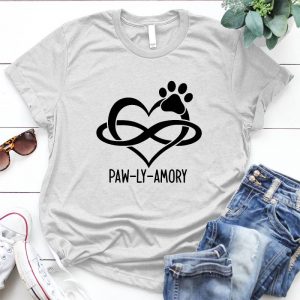 Heart And Paw Quote About Dog Image For Dog Lover, Animal Lover, Cute Gift For Dog Handmade Shirt