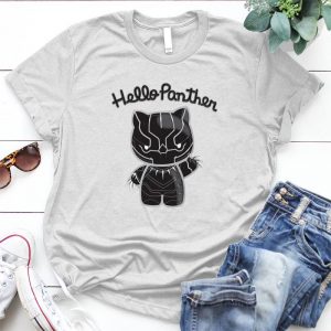 Hello Panther Art Black Kitty For Fan Hello Kitty And Black Panther, Marvel Black Panther, Avengers Marvel Black Panther