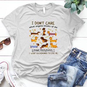 I Don't Care What Anyone Thinks Of Me Dachshunds Dog Lover Pet, Animal, Puppy, Dog Meme, Funny Dog, Cute Dog, Personalized Quote, Cartoon Dog Graphic