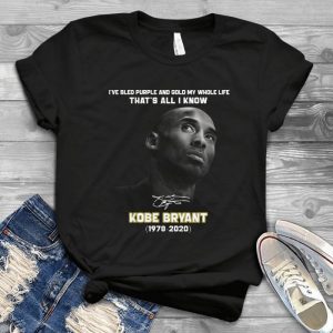 I Have Bled Purple And Gold My Whole Life That’s All I Know Kobbe Bryyant Signature Tshirt – Mammba Bryyant Kobbe R.I.P 1978 2020 Handmade Shirt