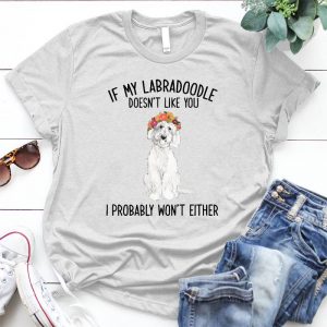 If My Labradoodle Doesn't Like You Funny Quotes, Dog Lover Gift Friend Birthday, Labradoodle Gifts Christmas, Funny Pet Present